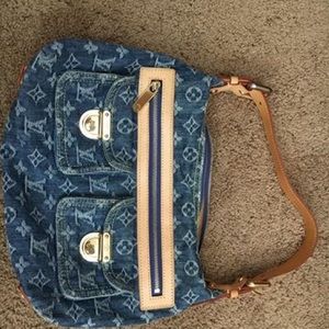 Louis Vuitton Denim Monogram Baggy PM Shoulder Bag